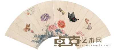 阙岚 1831年作 蝶恋花 扇片 
